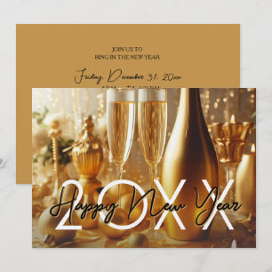 Invitation Fête du Nouvel An Moderne et Heureuse
