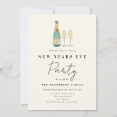 Invitation Fête du Nouvel An Moderne Simple (Devant)