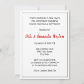 Invitation Fête du Nouvel An rétro Fêtons-nous (Dos)