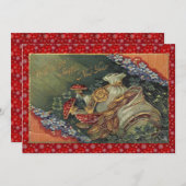 Invitation Fête du Nouvel An vintage (Devant / Derrière)