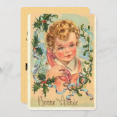 Invitation Fête du Nouvel An vintage (Devant / Derrière)