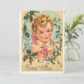 Invitation Fête du Nouvel An vintage (Debout devant)