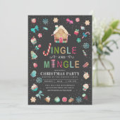 Invitation Fête du pain d'épices de Noël Jingle et Mingle (Debout devant)