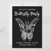Invitation Fête du papillon luna moth (Devant)