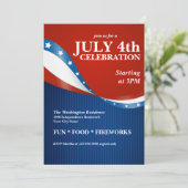 Invitation Fête du parti 4 juillet patriotique (Debout devant)