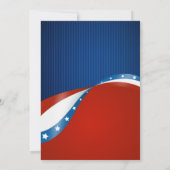 Invitation Fête du parti 4 juillet patriotique (Dos)