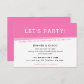 Invitation FÊTE DU PARTI simple moderne et audacieux angles r (Devant / Derrière)
