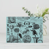 Invitation Fête du parti Vintage Steampunk (Debout devant)