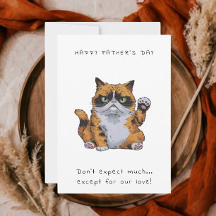Invitation Fête du Père des Grumpy Cat Papa mignon