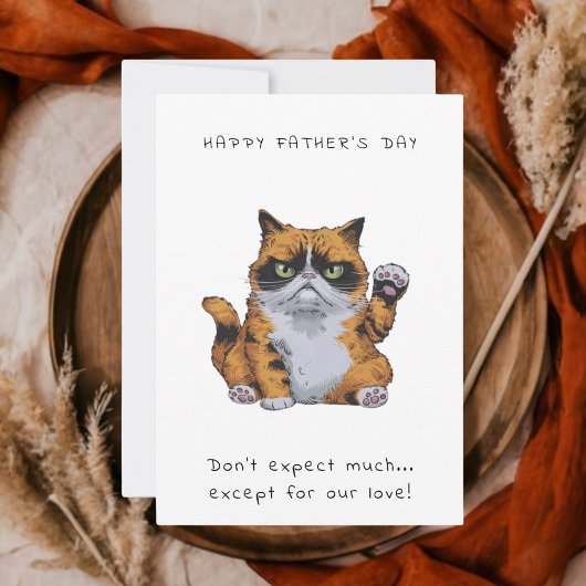 Invitation Fête du Père des Grumpy Cat | Papa mignon