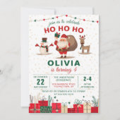 Invitation Fête du Père Noël Fête Noël Anniversaire (Devant)