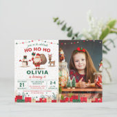 Invitation Fête du Père Noël Fête Noël Anniversaire Photo (Debout devant)