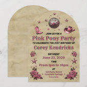 Invitation Fête du Petit Chaperon Rose (Devant / Derrière)