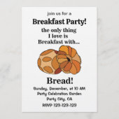 Invitation Fête du petit déjeuner Bread Loaf (Devant)