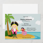 Invitation Fête du pirate (Devant / Derrière)