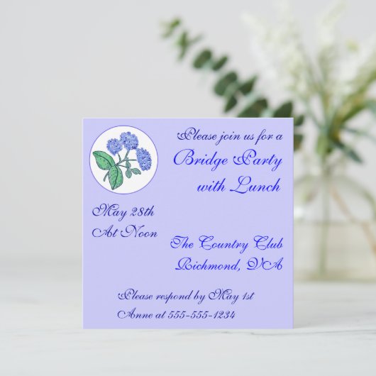 Invitation Fête du Pont Hydrangea Douce (Debout devant)