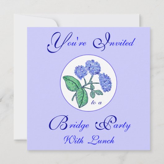 Invitation Fête du Pont Hydrangea Douce (Dos)