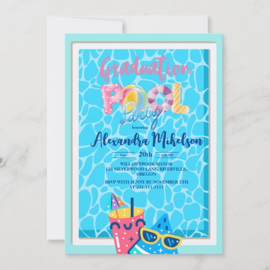 Invitation Fête du pool de diplômés (Devant)