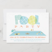 Invitation Fête du pool de splash (Devant)