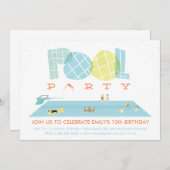 Invitation Fête du pool de splash (Devant / Derrière)