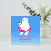 Invitation Fête du pool d'ours polaires (Debout devant)