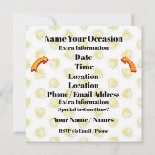 Invitation Fête du pop-corn / Soirée cinéma / Soirée pyjama,  (Dos)