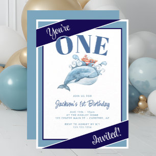 Invitation Fête du premier anniversaire de Baleine Bleue