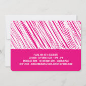 Invitation Fête du premier anniversaire de bébé fille avec gr (Dos)