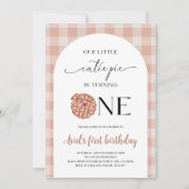 Invitation Fête du premier anniversaire de Cutie Pie avec un (Devant)