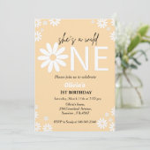 Invitation Fête du premier anniversaire de Daisy bohème wild  (Debout devant)