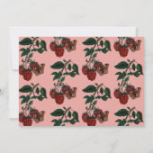 Invitation Fête du premier anniversaire de la mignonne frambo (Dos)