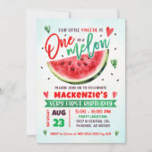 Invitation Fête du premier anniversaire de la pastèque rouge (Devant)