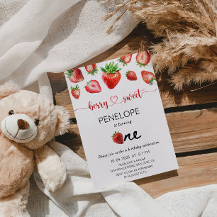 Invitation Fête du premier anniversaire de la petite fille au