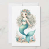 Invitation Fête du premier anniversaire de la sirène "Un de l (Dos)