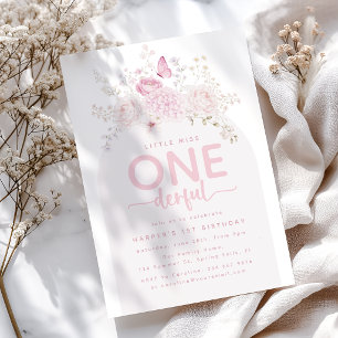 Invitation Fête du premier anniversaire de Little Miss ONEder