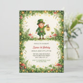 Invitation Fête du premier anniversaire de Lucky Leprechaun S (Debout devant)