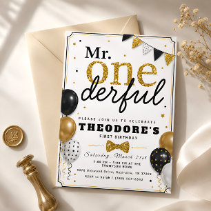 Invitation Fête du premier anniversaire de M. ONEderful