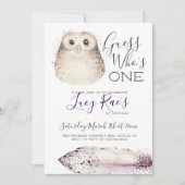 Invitation Fête du premier anniversaire de Owl (Devant)