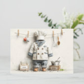 Invitation Fête du premier anniversaire de Petit Chef (Debout devant)