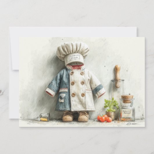 Invitation Fête du premier anniversaire de Petit Chef (Devant)