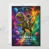 Invitation Fête du premier anniversaire de Space Dino (Devant)