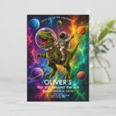 Invitation Fête du premier anniversaire de Space Dino (Debout devant)