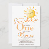 Invitation Fête du premier anniversaire de Sunshine Rustique  (Devant)