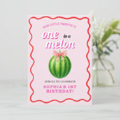 Invitation Fête du premier anniversaire de Sweet Melon (Debout devant)