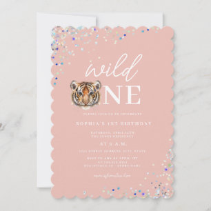 Invitation Fête du premier anniversaire de Tiger Wild One