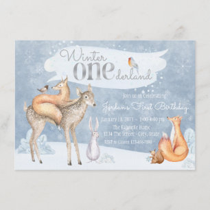 Invitation Fête du premier anniversaire de Winter ONEderland