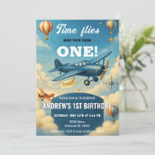 Invitation Fête du premier anniversaire des vols à temps pers (Debout devant)