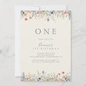 Invitation Fête du premier anniversaire du Fleur sauvage mult (Devant)