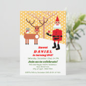 Invitation  Fête du premier anniversaire du Père Noël et du R (Debout devant)