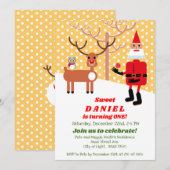 Invitation  Fête du premier anniversaire du Père Noël et du R (Devant / Derrière)